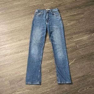 Reformation Liza High-Waisted Straight Jean in Laguna